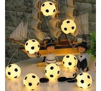 Wankd 10 LED a batteria, alimentata a batteria, per camera dei bambini, catena luminosa per calcio, calcio, feste di calcio, matrimoni, decorazioni per il giardino