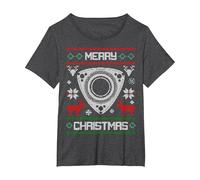Wankel Motore Buon Natale Motore Meccanico Fun Maglietta, Donna Plus-Size, Grigio Scuro, 2X
