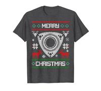 Wankel Motore Buon Natale Motore Meccanico Fun Maglietta, Uomo, Grigio Scuro, M