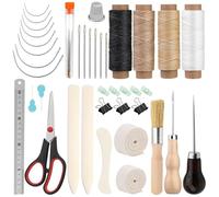 Wankon - Set di 41 rilegature per libri, rilegatura a libro, 3 pezzi, gamba piegata, strumenti per rilegatura a libro, filo cerato, punteruolo per rilegatura fai da te