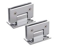 WANLIAN 2 cerniere di ricambio per porte di vetrine, armadietti, vetrine, vetrine, porte doccia, in vetro, resistenti, da parete a vetro (2 pezzi cromati)