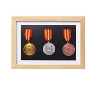 WANLIAN Armadietto per medaglie, Supporto per medaglie in Legno, Perfetto per distintivi Militari, medaglie da Maratona e Tutti Gli espositori per medaglie