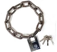 WANLIAN Catena di sicurezza e kit di blocco - Lucchetti a catena per bici, ideali per motocicli, biciclette, recinzioni, cancelli, porte in vetro, serrature a catena di sicurezza
