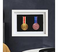 WANLIAN Espositore per Medaglie/Cornice, Scatola Multiuso 3D, Perfetta per Corsa, Maratona, Ginnastica, Sport, Militari, Distintivi, A4