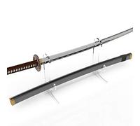 WANLIAN Espositore per spada samurai a due livelli in acrilico, supporto da tavolo, supporta tutte le spade (trasparente)