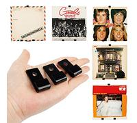 WANLIAN Scaffale per dischi in vinile nero, montaggio a parete, confezione da 18 - Elegante supporto per album in acrilico per la casa e l'ufficio (Nero 18)