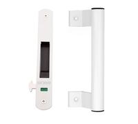 WANLIAN Serratura per porta scorrevole, per porta scorrevole, per porta mobile, serratura unilaterale (With Handle (bianco))