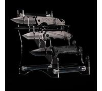 WANLIAN Supporto per coltello Espositore per coltelli da tasca,Stand per la mostra di coltelli antichi da collezione,poggia coltelli(Trasparente)