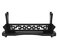 WANLIAN Supporto per Spada da Tavolo Spada Samurai Katana Gladiatore Supporto per Spada a 1/2/3/4 Livello per Esposizione, Design Intagliato (Nero 1)