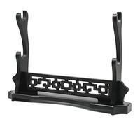 WANLIAN Supporto per Spada da Tavolo Spada Samurai Katana Gladiatore Supporto per Spada a 1/2/3/4 Livello per Esposizione, Design Intagliato (Nero 2)