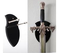 WANLIAN Sword Rack Placca Gancio per spada Supporto per espositore a parete Single Sword Vertical Wall Mount Universal Sword Rack Supporto per espositore a parete Axe Anime Sword Rack (nero 1 set)