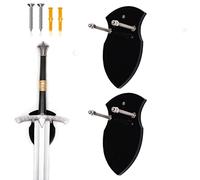 WANLIAN Sword Rack Placca Gancio per spada Supporto per espositore a parete Single Sword Vertical Wall Mount Universal Sword Rack Supporto per espositore a parete Axe Anime Sword Rack (nero 2 set)