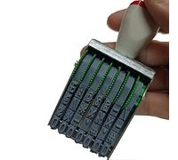 WANLIAN Timbro Numerico Regolabile a Rullo con Data e Segno Digitale Personalizzato, Multifunzionale a Inchiostro, Dimensione Stampa 43 x 7 mm (7cifre)