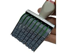 WANLIAN Timbro regolabile a 8 cifre con numeri e simboli da 0 a 9, con data e data con dimensioni di stampa 54 x 7 mm, timbro in gomma per ufficio, imballaggio e codifica, multicolore (tampone di