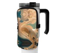 WANLON Art Mystery - Borsa versatile per borraccia, ideale per passeggiate, trekking, yoga, palestra, resistente all'acqua e agli urti, Nero , S, Porta biglietti da visita
