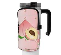 WANLON Borsa per borraccia sportiva con disegno di pesca, versatile, ideale per passeggiate, trekking, yoga, palestra, resistente all'acqua e agli urti, Nero , M, Porta biglietti da visita