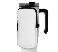 WANLON Borsa per borraccia sportiva versatile, in tinta unita, colore bianco, ideale per passeggiate, escursionismo, yoga, palestra, resistente all'acqua e agli urti, Nero , S, Porta biglietti da