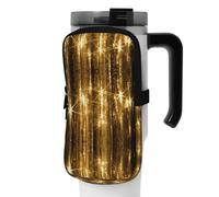 WANLON Borsa per bottiglia sportiva versatile con paillettes dorate, ideale per passeggiate, escursionismo, yoga, palestra, resistente all'acqua e agli urti, Nero , S, Porta biglietti da visita