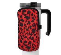 WANLON Borsa porta borraccia sportiva versatile, con motivo leopardato, ideale per passeggiate, trekking, yoga, palestra, resistente all'acqua e agli urti, Nero , M, Porta biglietti da visita