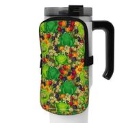 WANLON Borsone sportivo versatile con rana dei cartoni animati, ideale per passeggiate, trekking, yoga, palestra, resistente all'acqua e agli urti, Nero , M, Porta biglietti da visita