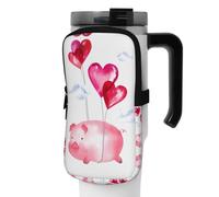 WANLON Funny Piggy Versatile Borsa Sportiva Porta Bottiglia Accessorio - Ideale per Passeggiate, Escursioni, Yoga, Palestra - Resistente all'acqua e Antiurto, Nero , S, Porta biglietti da visita