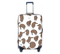 WANLON Go Out - Copertura per valigia da viaggio, design unico personalizzato, regalo ideale per viaggi d'affari, kiwi uccellino carino, bianco, L