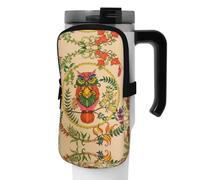 WANLON Owl Beliefs - Borsa per borraccia sportiva, versatile, ideale per passeggiate, escursionismo, yoga, palestra, resistente all'acqua e agli urti, Nero , S, Porta biglietti da visita