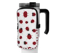 WANLON Seven Star Ladybird - Borsa versatile per borraccia, ideale per passeggiate, trekking, yoga, palestra, resistente all'acqua e agli urti, Nero , S, Porta biglietti da visita