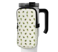 WANLON Simpatica borsa sportiva versatile per bottiglia di avocado, ideale per passeggiate, escursionismo, yoga, palestra, resistente all'acqua e agli urti, Nero , S, Porta biglietti da visita