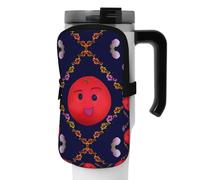 WANLON Smiling Red Oranges Borsa versatile per bottiglia sportiva - ideale per passeggiate, escursionismo, yoga, palestra - resistenza all'acqua e antiurto, Nero , S, Porta biglietti da visita