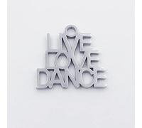 WANM Fascino Ciondolo 5 Pezzi in Acciaio Inossidabile Lucidato A Specchio Live Dance Love Ciondolo con Ciondolo Fai-da-Te per Accessori per La Creazione di Gioielli 23 * 24 Mm