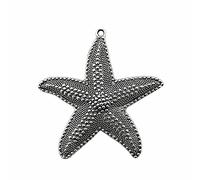 WANM Pendente 2 Pezzi Ciondolo Grande Stella Marina Ciondoli Grandi Stelle Marine Ciondolo Argento Antico Colore Grande Ciondolo Stella Marina 63X67Mm