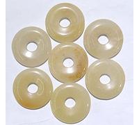 WANM Pendente 40Mm Turchesi Opale Pietra Naturale Cristallo di Quarzo Occhio di Tigre Ciambella Pendente di Fascino per Gioielli Fai da Te Che Fanno Accessori per Collana 1 Pz