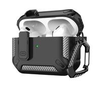 Wanme Custodia per AirPods Pro 2nd /1st Generation con Clip di Bloccaggio Sicuro, Cover Pop-up Automatica, Protettiva Militare Copertura Rigida Antiurto per AirPods Pro 2