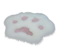 WanMing Simpatico tappeto a forma di zampa di gatto morbido in peluche per divano di casa, tavolino da caffè, camera da letto, comodino, tappeto rosa cuscino per seduta in