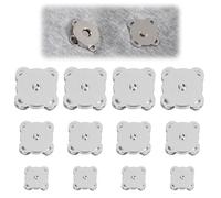 Wanmu 12 bottoni magnetici da cucito, 3 misure prugna da cucire, per borse, borse, abbigliamento, borse, chiusure per fai da te