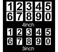 Wanmu 20 stencil con numeri da 3 e 4 pollici, riutilizzabili, stencil a combinazione da 0 a 9, in plastica per numeri civici, marcatura del parcheggio, cassetta delle lettere, indirizzi