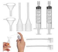 Wanmu Kit di 8 strumenti di ricarica per profumo, dispenser di profumo in plastica trasparente, con erogatore di imbuti, piccole siringhe contagocce, per viaggi all'aperto, bottiglia di profumo