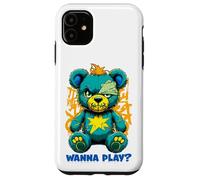 Wanna Play - Orsacchiotto spaventoso, design street art Custodia per iPhone 11