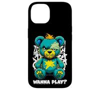Wanna Play - Orsacchiotto spaventoso, design street art Custodia per iPhone 14