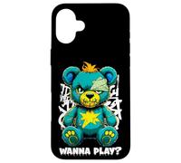 Wanna Play - Orsacchiotto spaventoso, design street art Custodia per iPhone 16 Plus