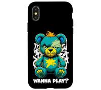 Wanna Play - Orsacchiotto spaventoso, design street art Custodia per iPhone X/XS