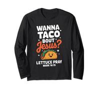 Wanna Taco Bout Jesus Camicia Divertente Christian Shirt Taco Maglia a Manica