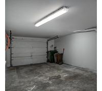 Lampada LED per vasca, plafoniera, lampada garage, lampada ingresso, lampada per ambienti umidi, protetta contro i getti d'acqua, angolo fascio luminoso 120°, 48W 5760lm 6500K bianco freddo, L 150 cm