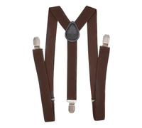 WannGe PlayCool Bretelle da uomo da 2,5 cm, elastiche, regolabili, a Y con clip posteriore Caff Taglia unica