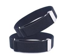 WannGe Unisex 2.5cm Elastic Adjustable Armbands with Non-Slip Shirt Sleeve Clips 1" Anti-Slip Adjustable Hold Up Sleeve Garters, Black with Metal Clips, 1 pair