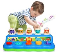 Wanonoo Giocattolo Pop-Up Musicale per Bambini 12 Mesi con Suoni, Luci e Animali Montessori Interattivo Giochi Educativi Neonato 1 Anno, Regalo Bambina Bambino 1-2 Anni Giochi Sensoriali Bimbo