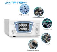 Wanptek alimentatore cc regolabile 60V 20A anodizzazione del metallo alimentazione da banco da laboratorio interruttore stabilizzato potenza 30 v10a 500W 1000W fai da te