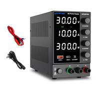 WANPTEK POWER Alimentatore da Banco 30V 10A, Alimentatore da Laboratorio Regolabile con OCP, Alimentatore Stabilizzato con Display LED a 4 Cifre, Porta USB-A & Type-C Ricarica Rapida