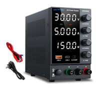 WANPTEK POWER Alimentatore da Banco 30V 5A,Alimentatore da Laboratorio con porta di ricarica rapida USB-A/Tipo-c,Alimentatore Regolabile con display LED a 4 cifre ad alta precisione